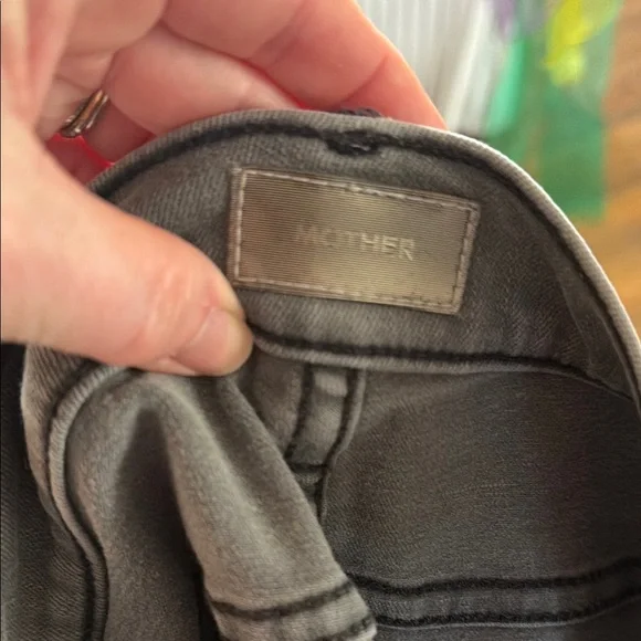 MOTHER Gray Distressed Flare size 29 Jeans Weekender Fray Last Chance Saloon - Picture 9 of 9